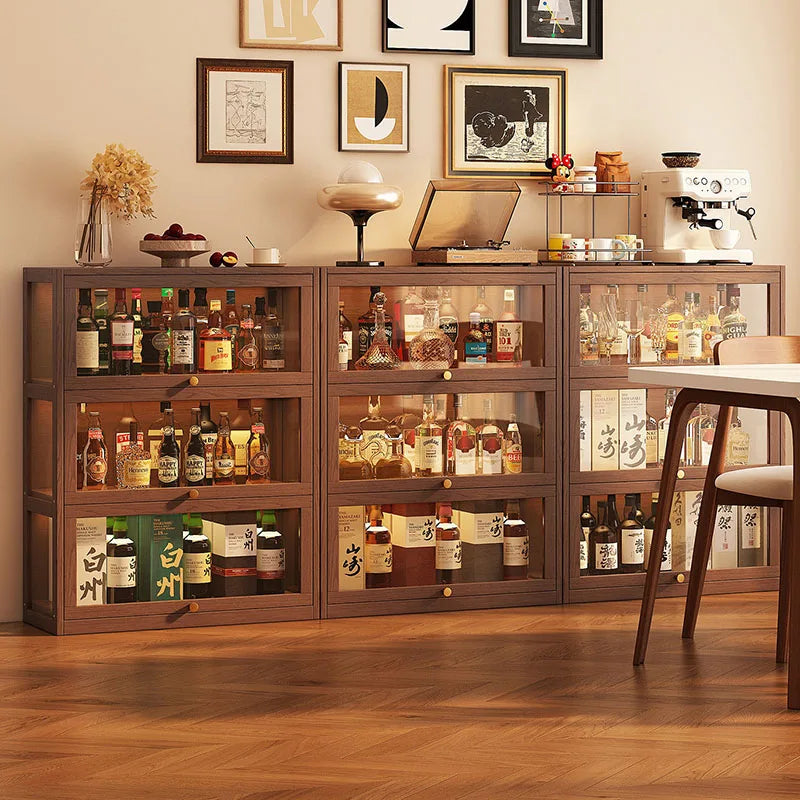 Designer Storage Wine Cabinet Living Room Restaurant Display Luxury Modern Bar Cabinet Commercial Vitrina Lounge Suite Furniture