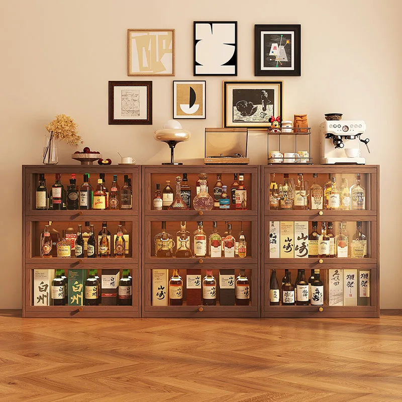 Designer Storage Wine Cabinet Living Room Restaurant Display Luxury Modern Bar Cabinet Commercial Vitrina Lounge Suite Furniture